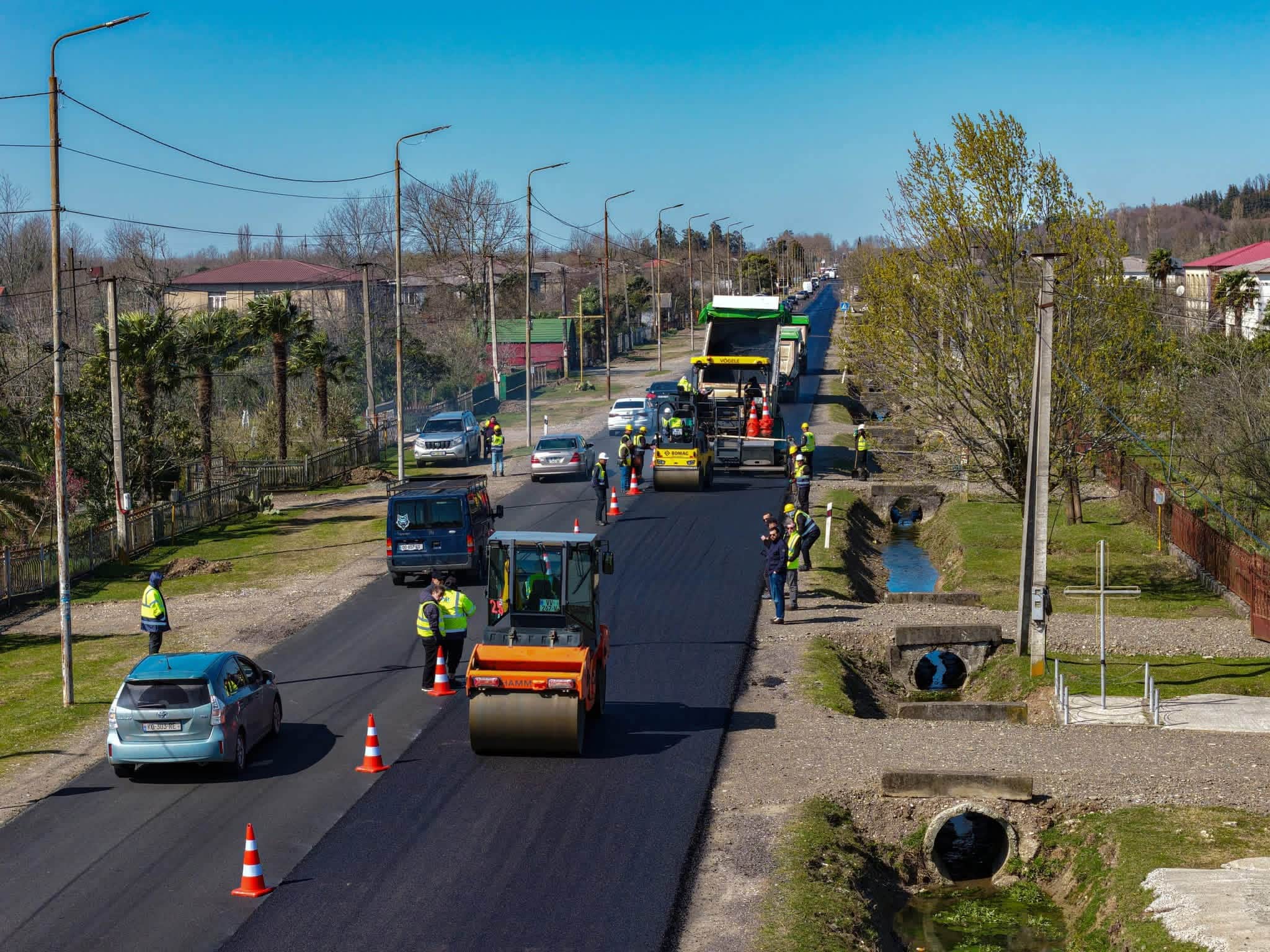 ხობში საერთაშორისო მნიშვნელობის გზის 6 კილომეტრიანი მონაკვეთი იგება 