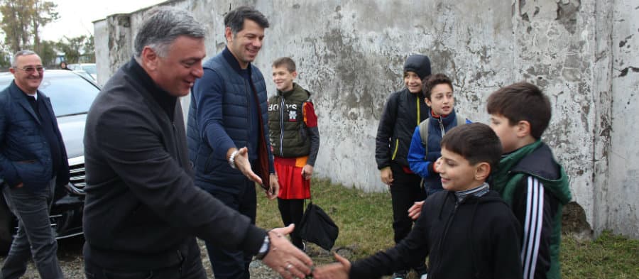 ფოთს საქართველოს ფეხბურთის ფედერაციის პრეზიდენტი ლევან კობიაშვილი სტუმრობდა
