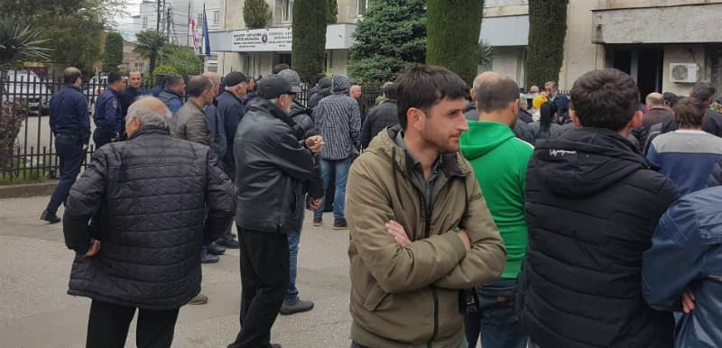 ზუგდიდის პროკურატურასთან საპროტესტო აქცია მიმდინარეობს