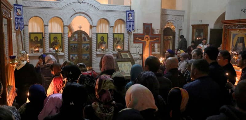 მაცხოვრის შობის სახელობის ეკლესიაში სააღდგომო ლიტურგია აღევლინება