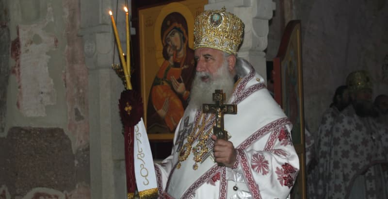 წალენჯიხის საკათედრო ტაძარში მეოუფე გერასიმემ სააღდგომო წირვა-ლოცვა აღავლინა
