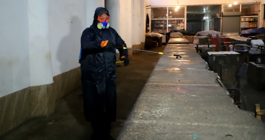 ზუგდიდის ცენტრალურ სუპერმარკეტში სადეზინფექციო სამუშაოები ჩატარდა