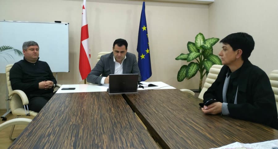 კორონავირუსთან დაკავშირებით გატარებული ღონისძიებები სამეგრელოს გუბერნატორმა დისტანციურ თათბირზე განიხილა