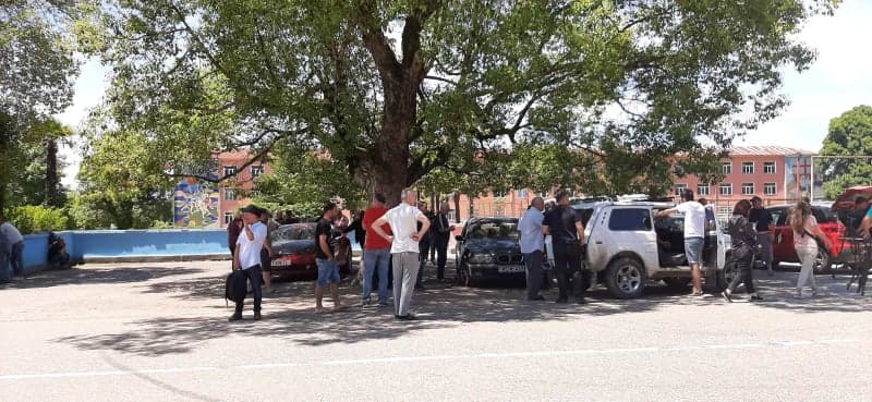 რუხში, ადგილობრივებმა საპროტესტო აქცია გამართეს