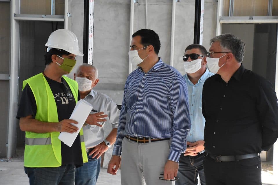 ალექსანდრე მოწერელია სპორტული კომპლექსის და სფფ-ის საფეხბურთო ცენტრის მშენებლობას გაეცნო