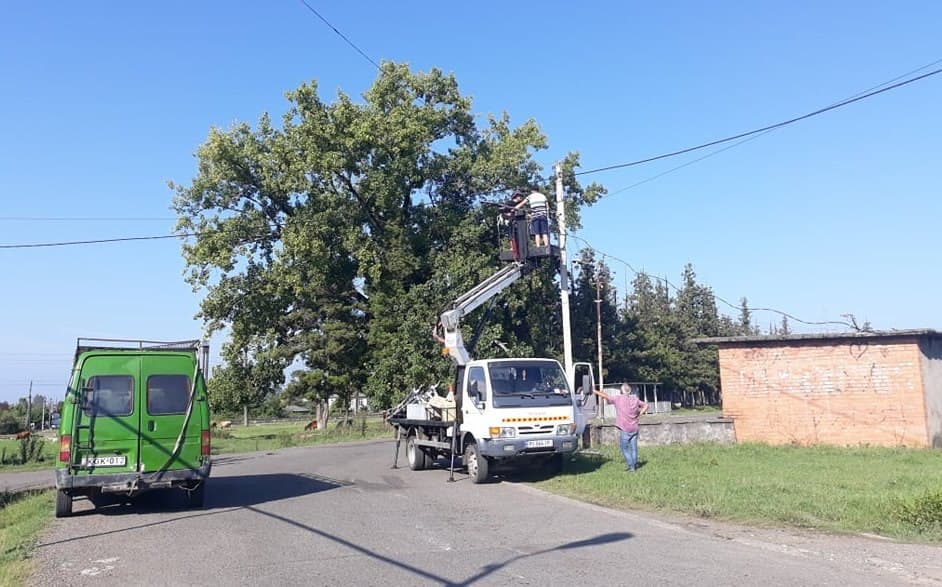 ნოჯიხევში განათების სისტემის მოწყობა მიმდინარეობს