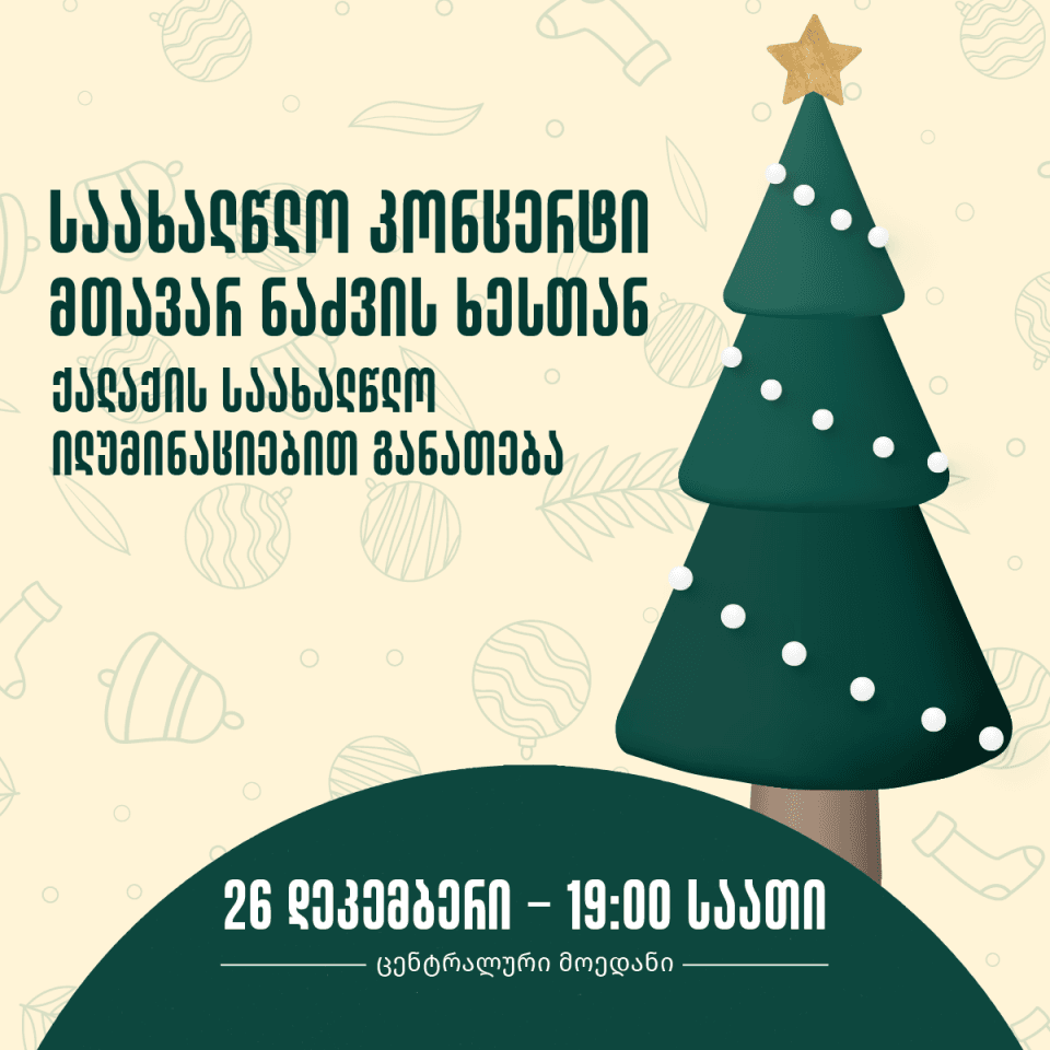 26 დეკემბერს ფოთის მუნიციპლიტეტში საახალწლო ილუმინაციები სრულად აინთება