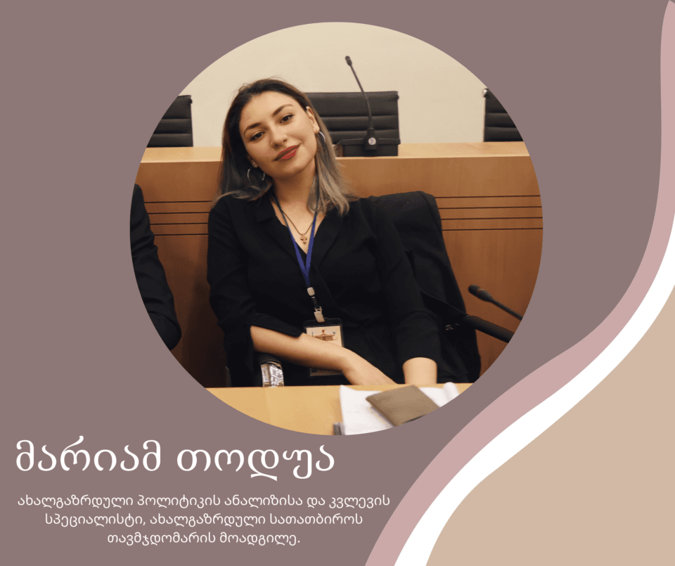 მოსწავლე-ახლაგარზდობის სასახლის, ახალგაზრდული პოლიტიკის, ანალიზისა და კვლევის სპეციალისტი მარიამ თოდუა უნგრეთში სასწავლო ვიზიტით გაემგზავრება