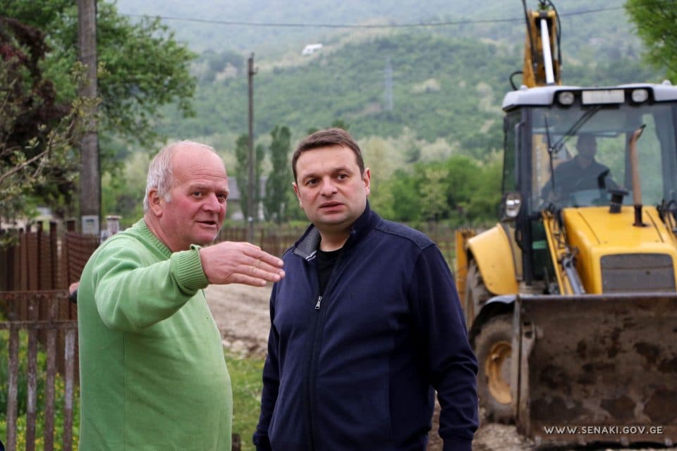 სენაკის მერი ინფრასტრუქტურული პროექტების მიმდინარეობას გაეცნო