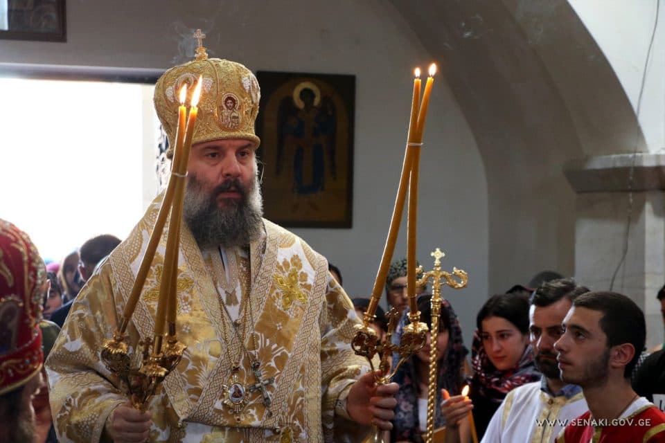 ვახტანგ გადელია სენაკისა და ჩხოროწყუს მიტროპოლიტს იუბილეს ულოცავს