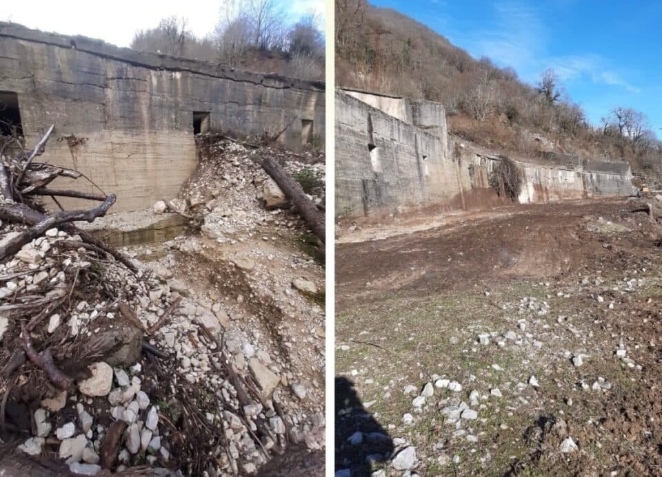 რიწის პარკში გზა ჩამოიშალა [ფოტო]