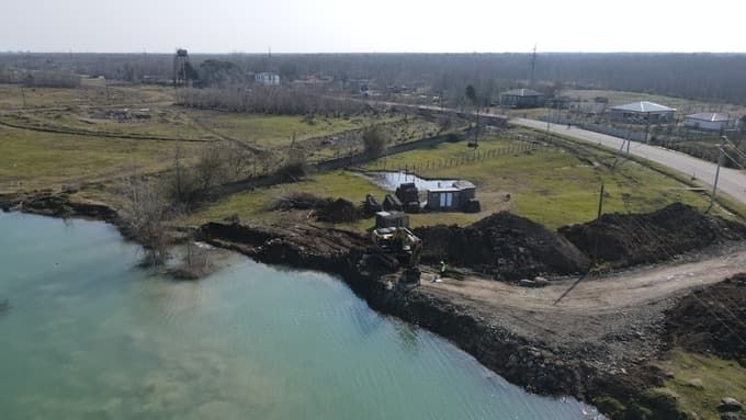 საჯიჯაოში სანიაღვრე არხების რეაბილიტაცია მიმდინარეობს