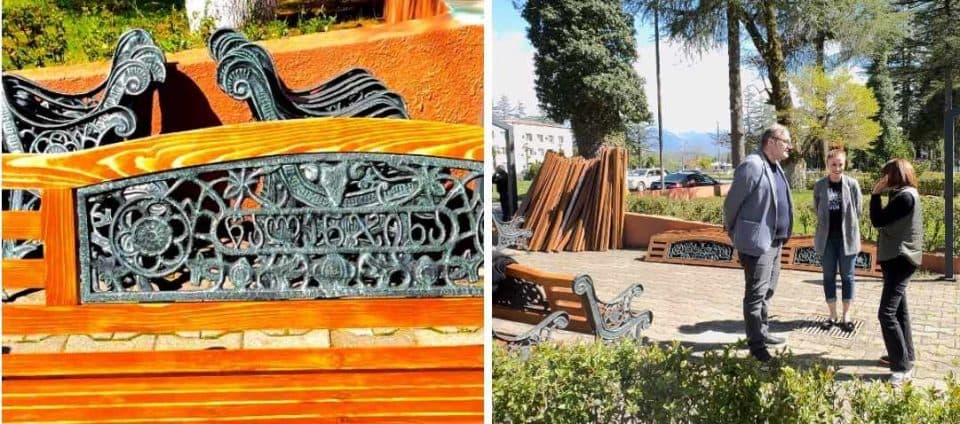 წალენჯიხაში გუგე ცანავას სახელობის პარკში დაზიანებული ინვენტარი განახლადა