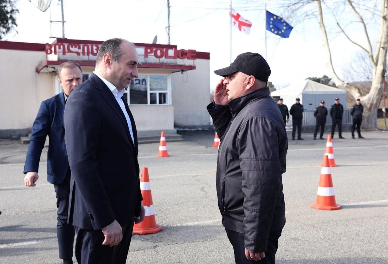 შს მინისტრი ენგურის ხიდთან იმყოფებოდა