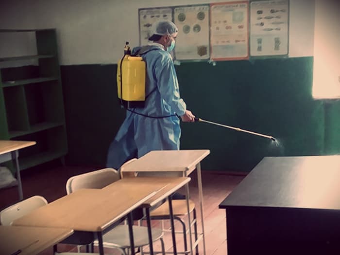 ჩხოროწყუს სკოლებსა და ბაღებში სადეზინფექციო სამუშაოები ჩატარდა