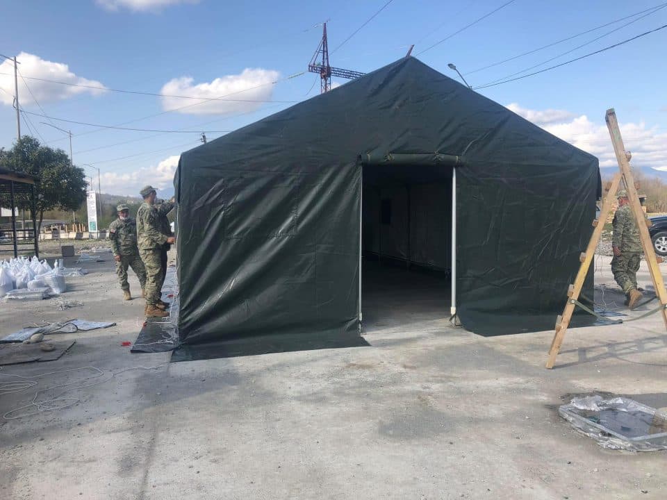 ენგურის ხიდზე საველე ჰოსპიტალს აწყობენ