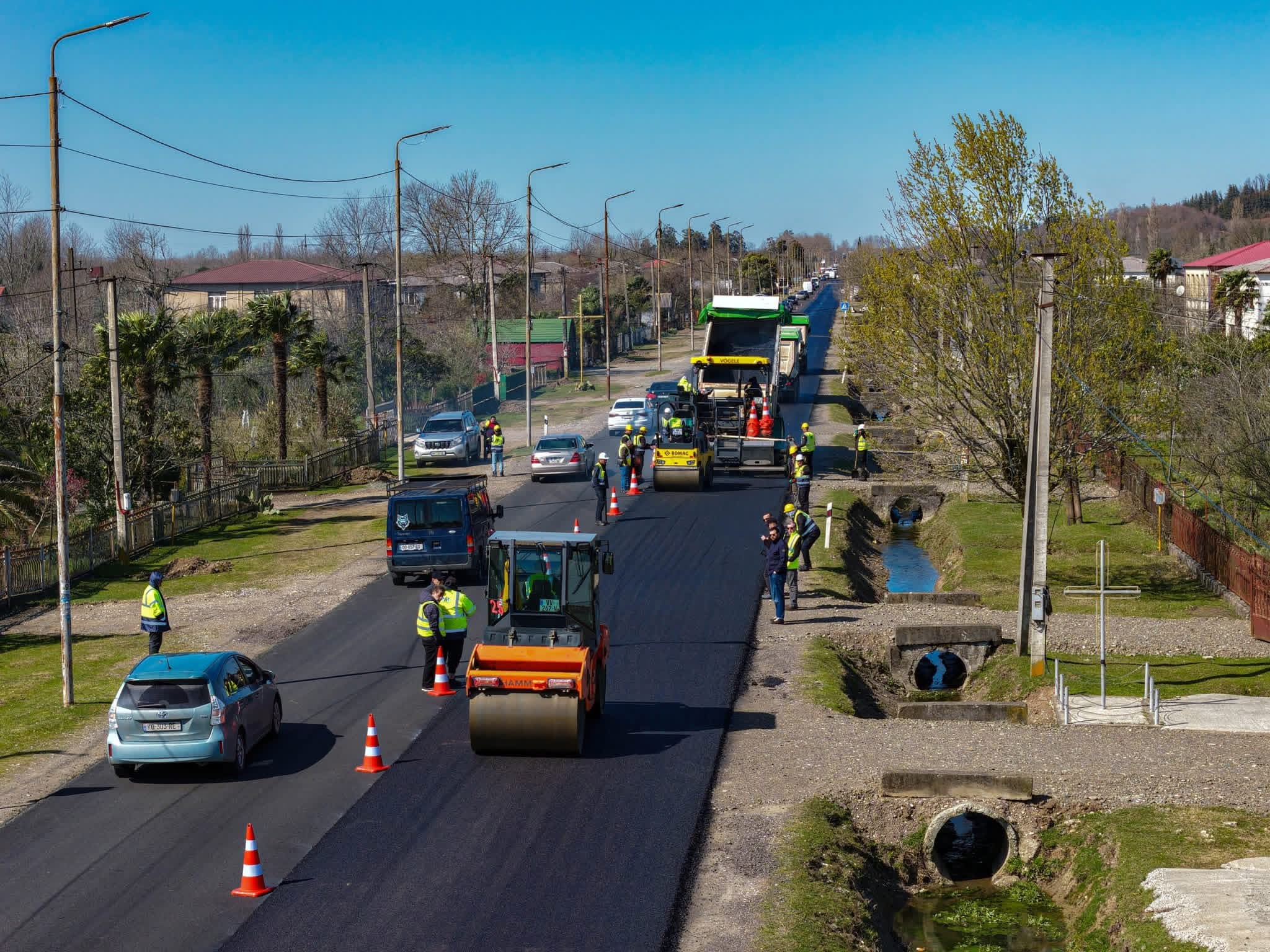ხობში საერთაშორისო მნიშვნელობის გზის 6 კილომეტრიანი მონაკვეთი იგება